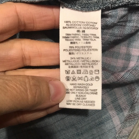 Free People Plaid L/S Batwing Button Up Shirt - Picture 7 of 9